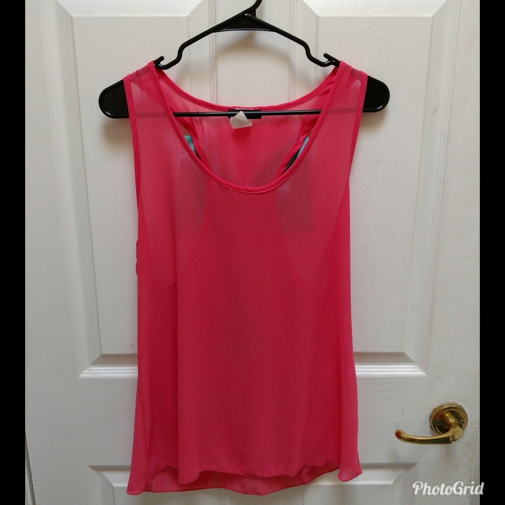Boutique sheer pink tank